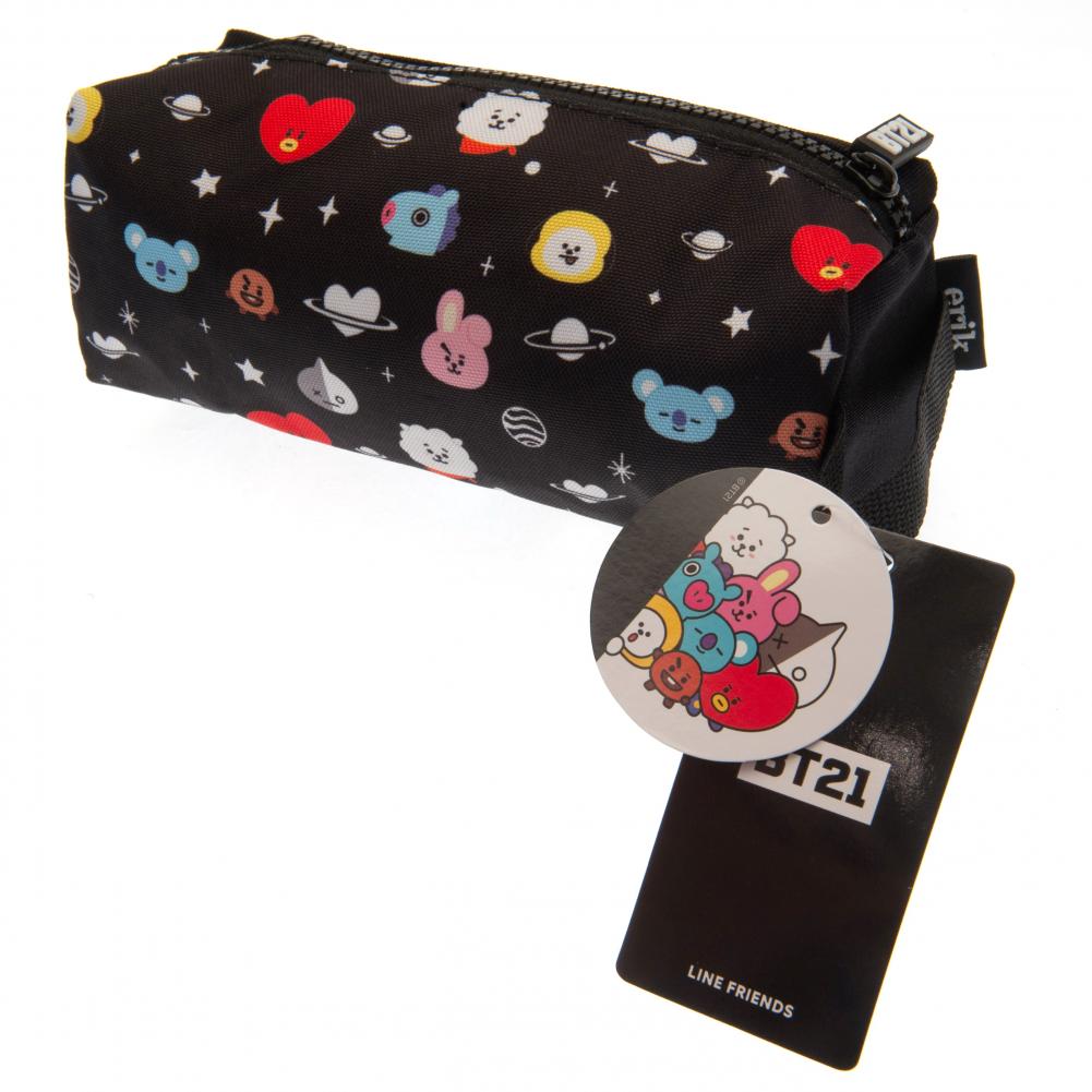 BT21 Character-Themed Zipped Pencil Case for Home and School