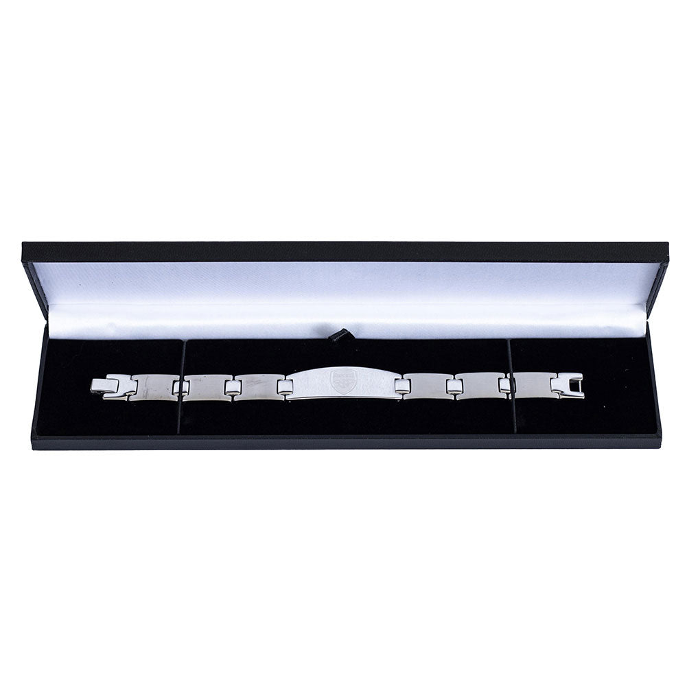 Stylish Arsenal FC Engraved Oval Plate Stainless Steel Bracelet