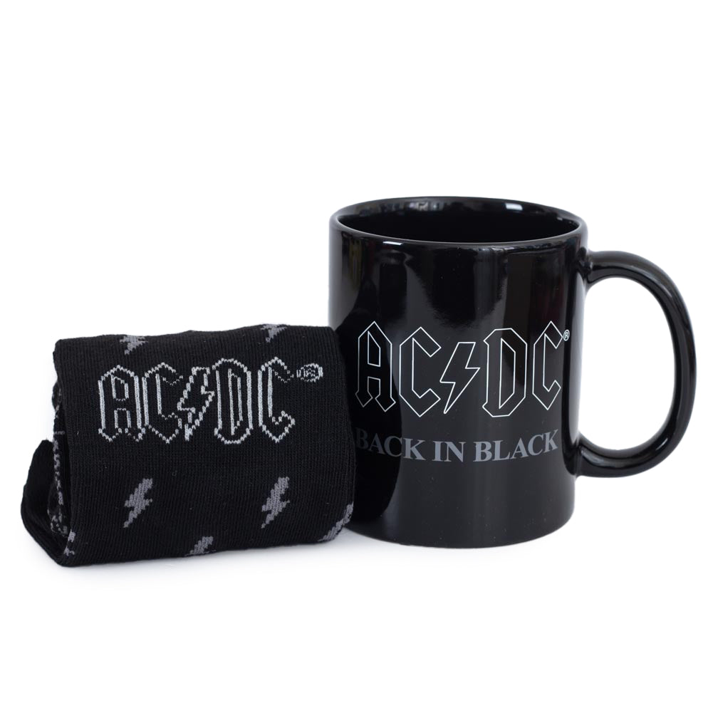 AC/DC Themed Classic Coffee Mug and Matching Sock Gift Set