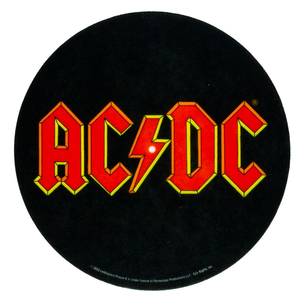 High - quality AC/DC Logo Black Felt Vinyl Record Slipmat