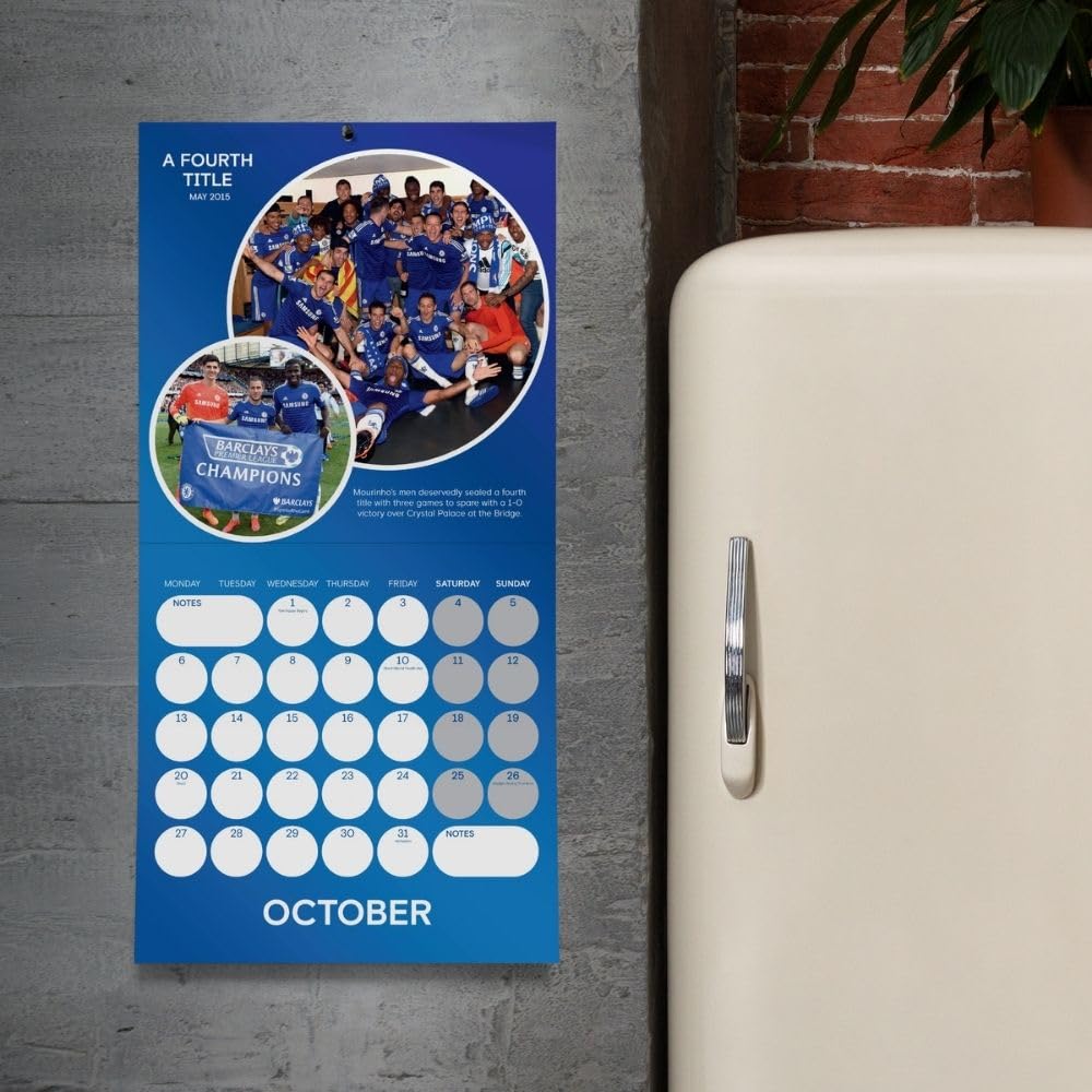 2025 Chelsea FC Legends Square Wall Calendar with Memorable Moments