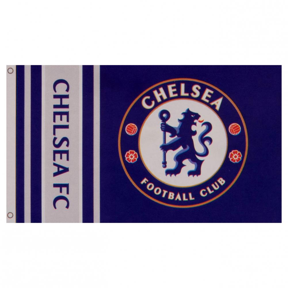 Large Chelsea FC Polyester Supporters Flag with Metal Eyelets