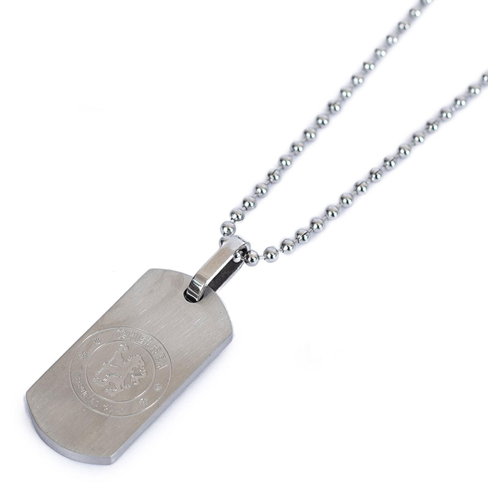 Chelsea FC Matte Finish Stainless Steel Dog Tag with Ball Chain