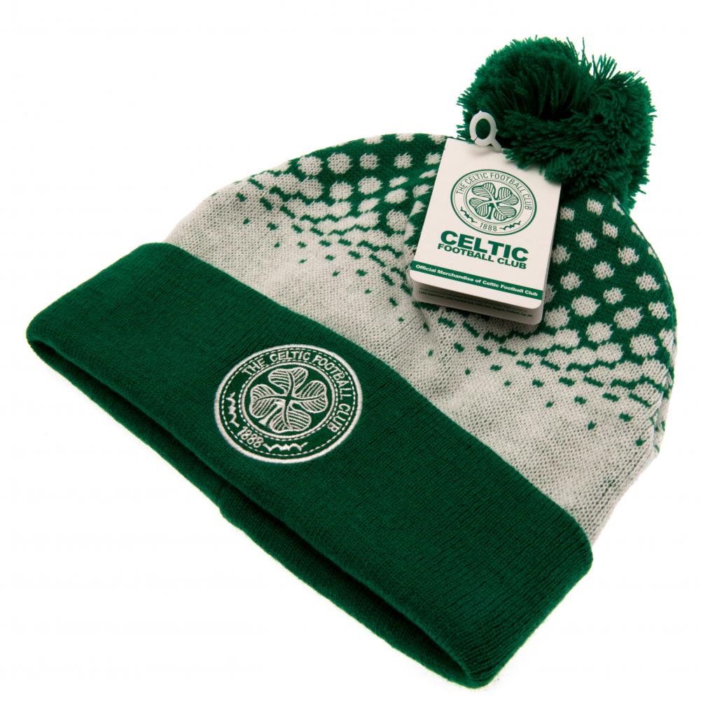 Celtic Football Club Fade Design Knit Skiing Hat with Embroidered Crest