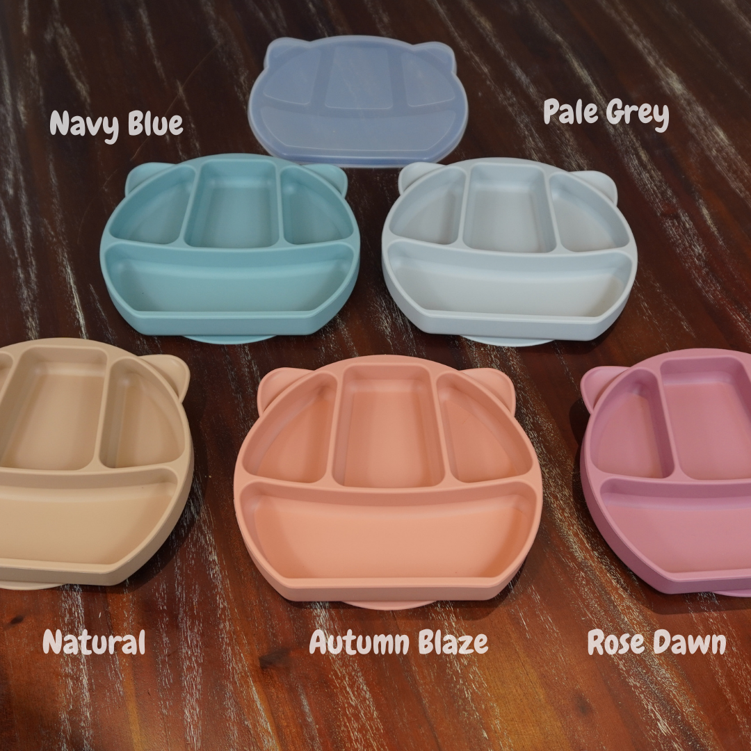 High - Quality Alimos Silicone Suction Baby Plates with Lid for Babies and Toddlers, Safe for Dishwasher and Microwave