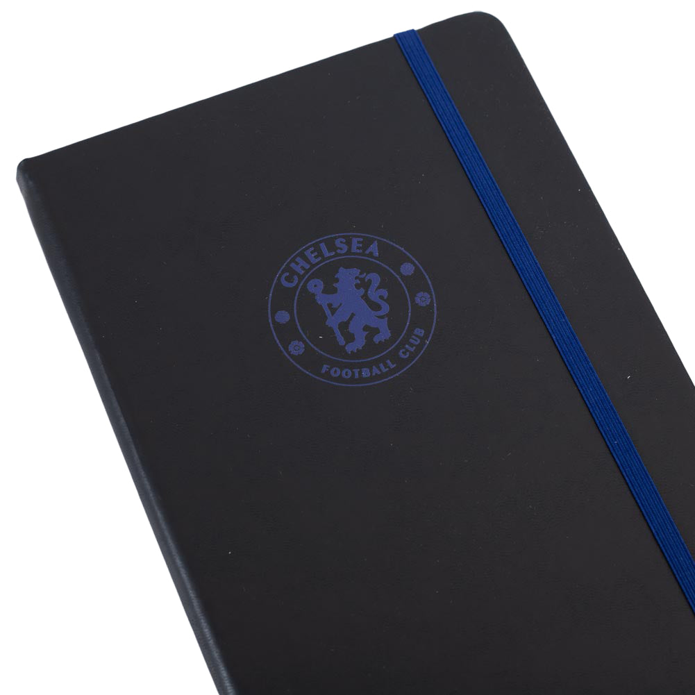 Classic Chelsea FC Premium Hardback Notebook with Royal Blue Embossed Crest