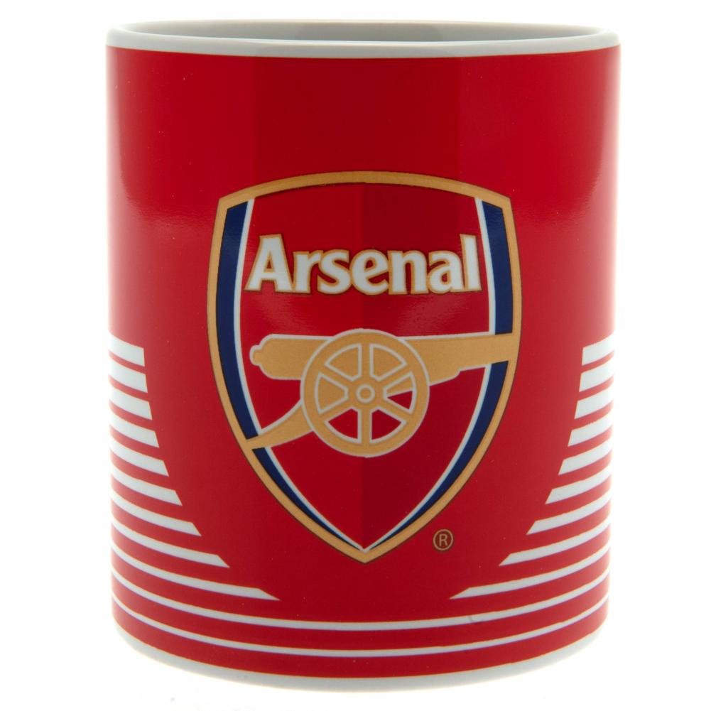 Arsenal FC Linea Ceramic Coffee Mug with Full - Color Club Crest