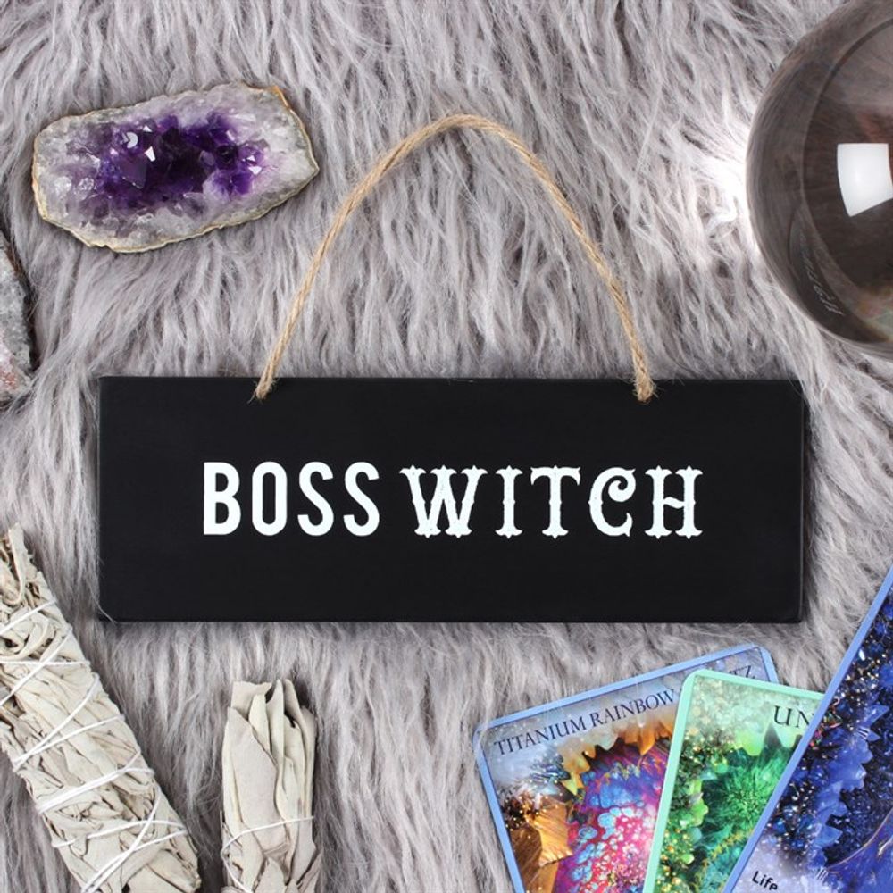 Stylish Boss Witch Decorative Wall Sign for Hanging