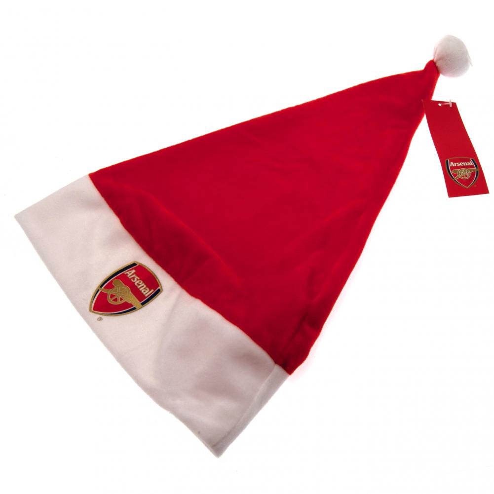 Arsenal Football Club Novelty Santa Hat with Crest and Pom Pom