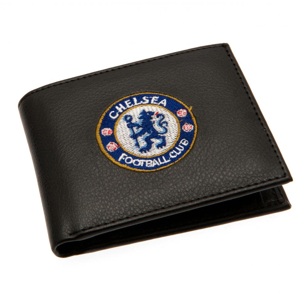 Embroidered Chelsea FC Black PU Wallet for Fans