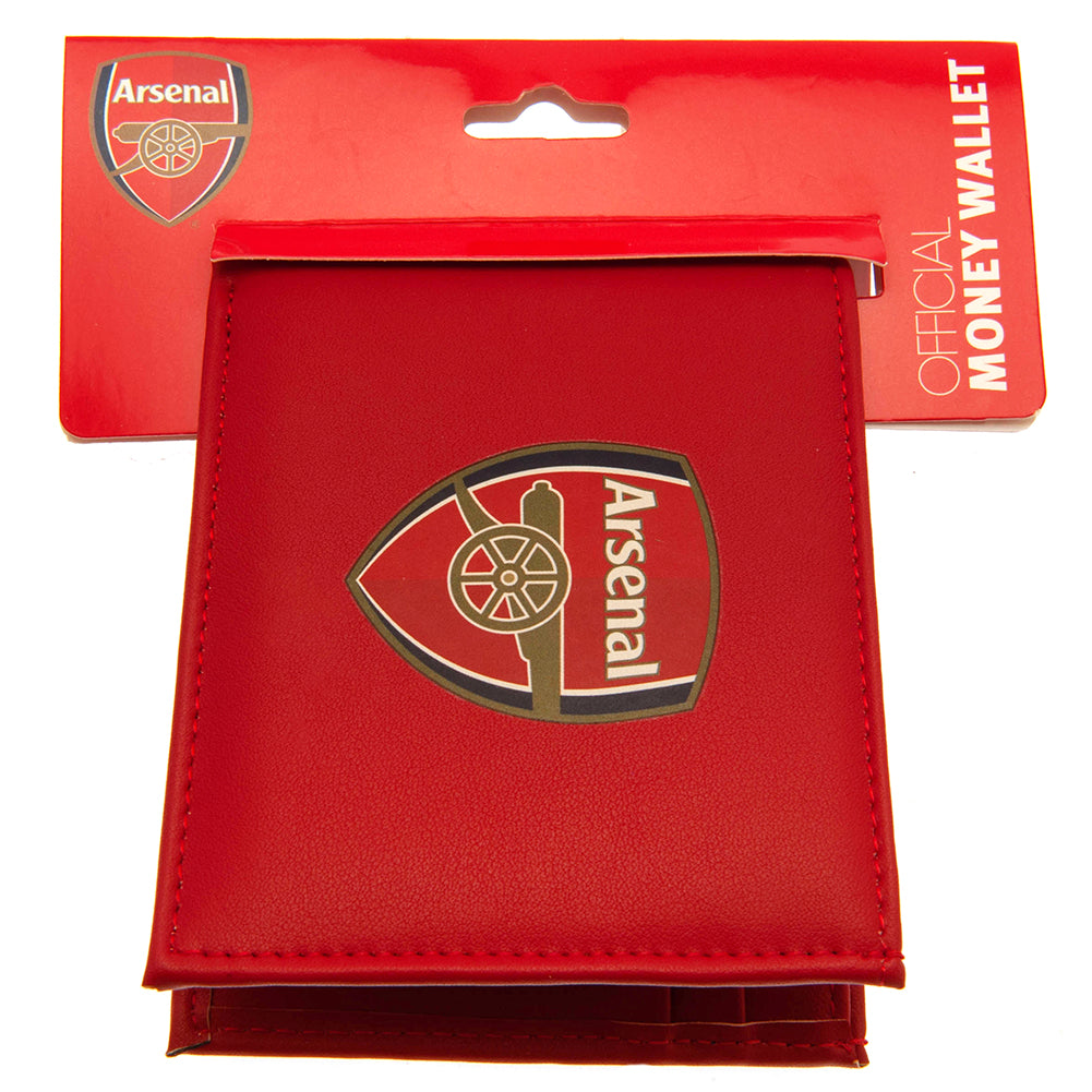 Colorful Polyurethane Wallet with Arsenal FC Printed Club Crest
