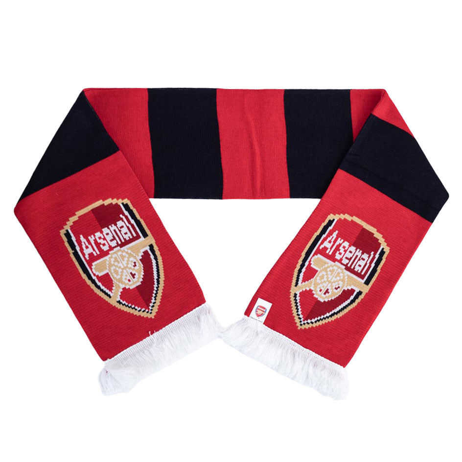 Arsenal Football Club Scarf with Red and Black Bars