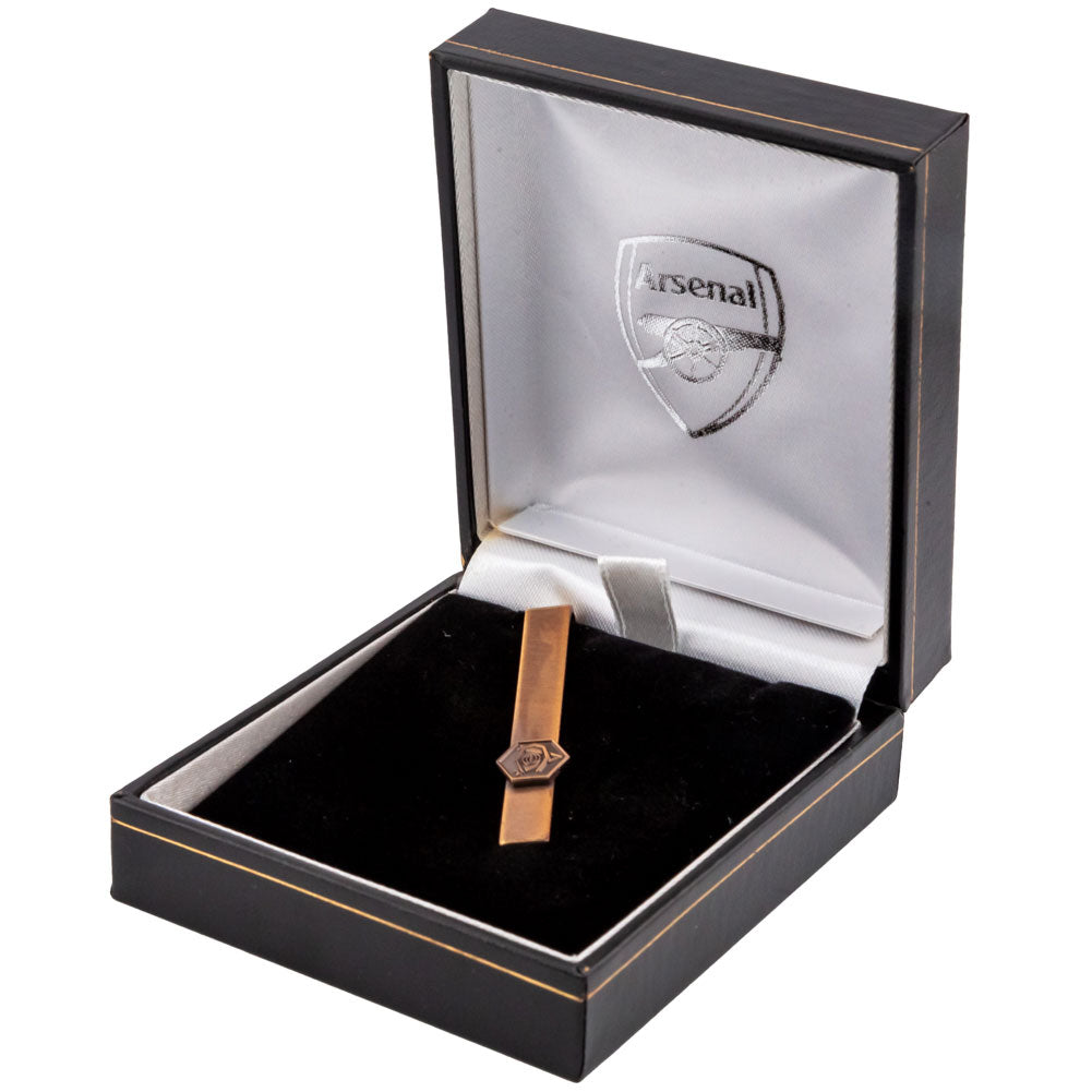 Antique Gold Heritage Style Arsenal FC Tie Slide with Crest