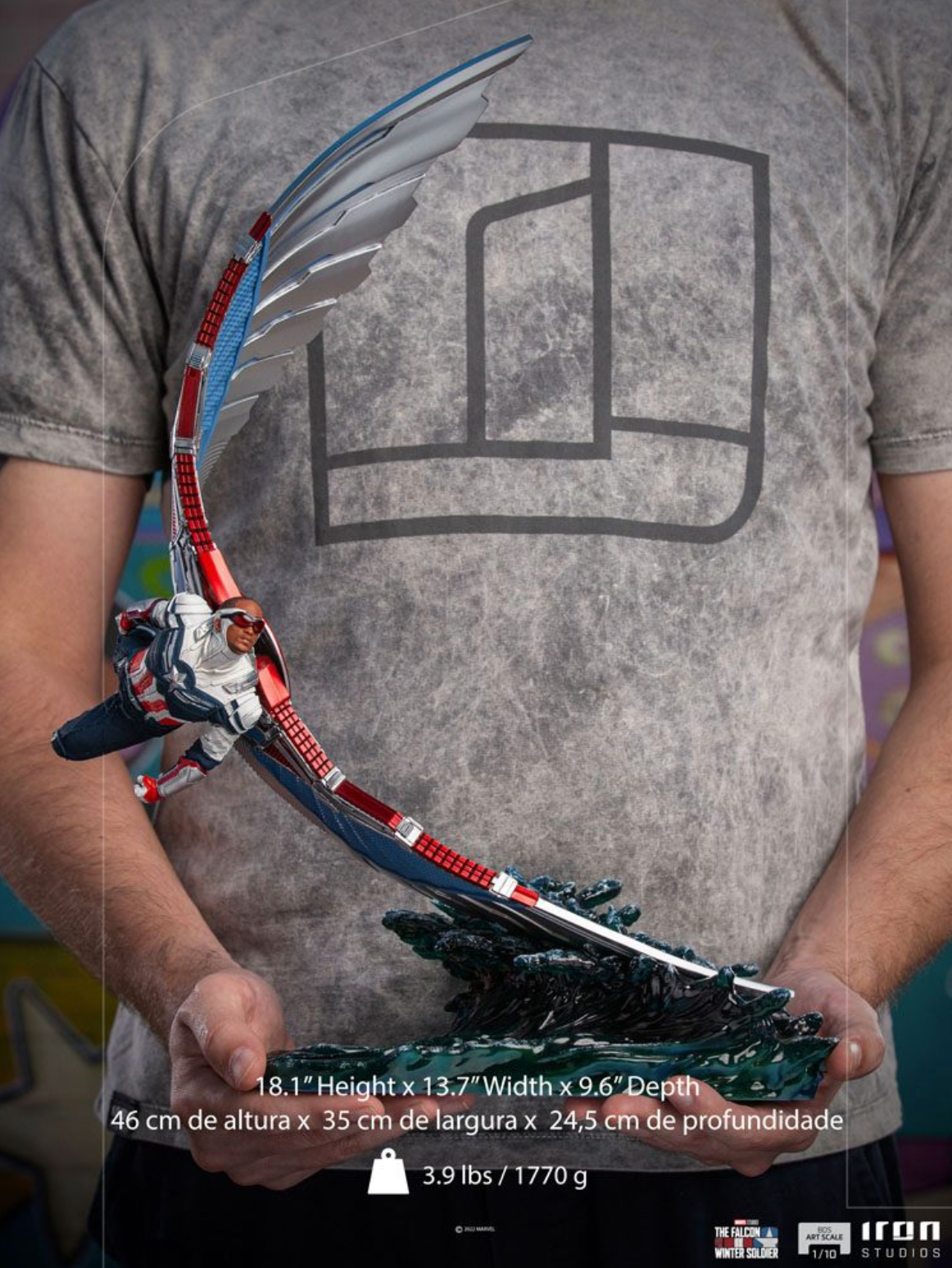 Deluxe Captain America Sam Wilson Statue Inspired by The Falcon and the Winter Soldier