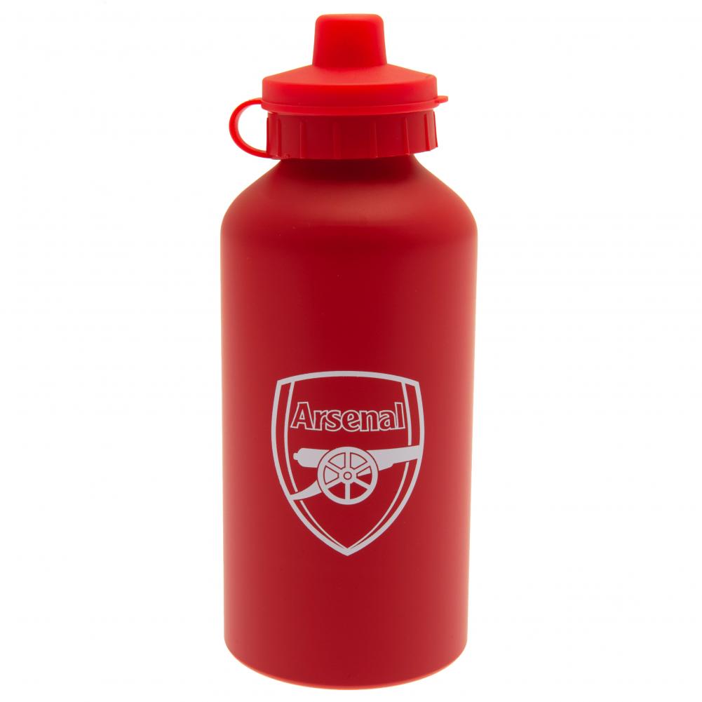 Lightweight Matt Red Arsenal FC Aluminium Drink Bottle with Flip Top Cap
