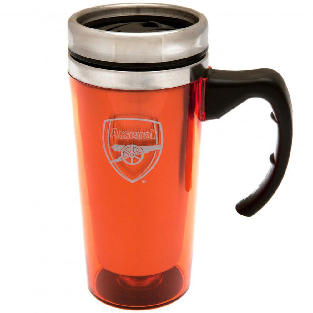 High - Quality Arsenal Football Club Branded Stainless Steel Handled Thermal Travel Mug for On - the - Go