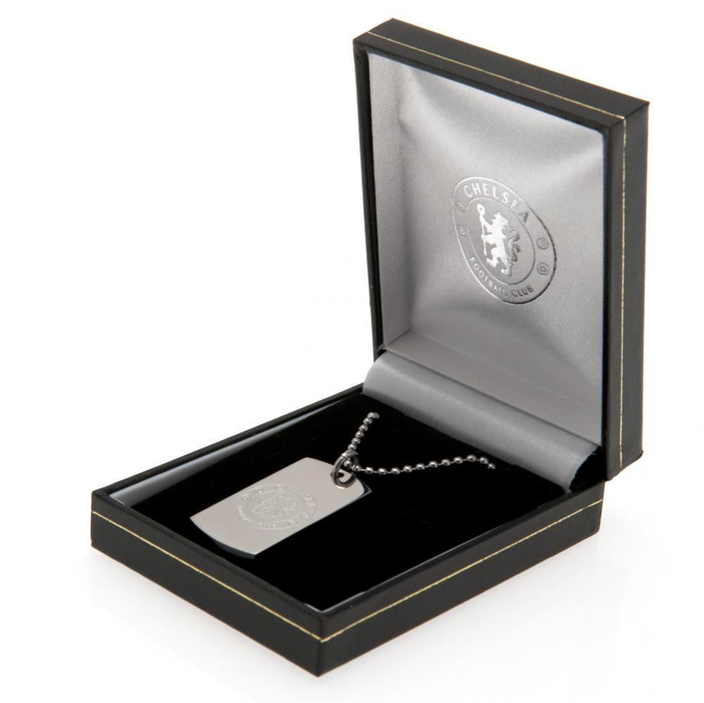 Engraved Chelsea FC Stainless Steel Dog Tag with Ball Chain