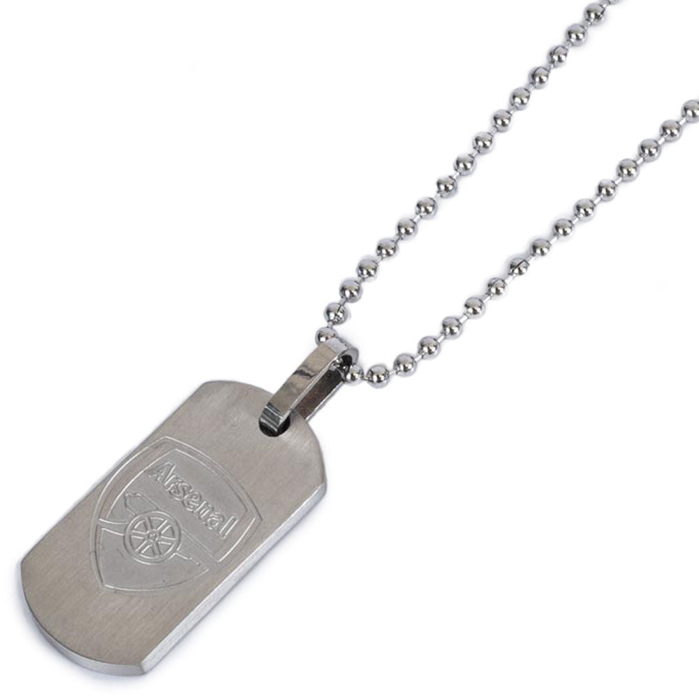 Arsenal FC Matte Finish Stainless Steel Dog Tag with Ball Chain