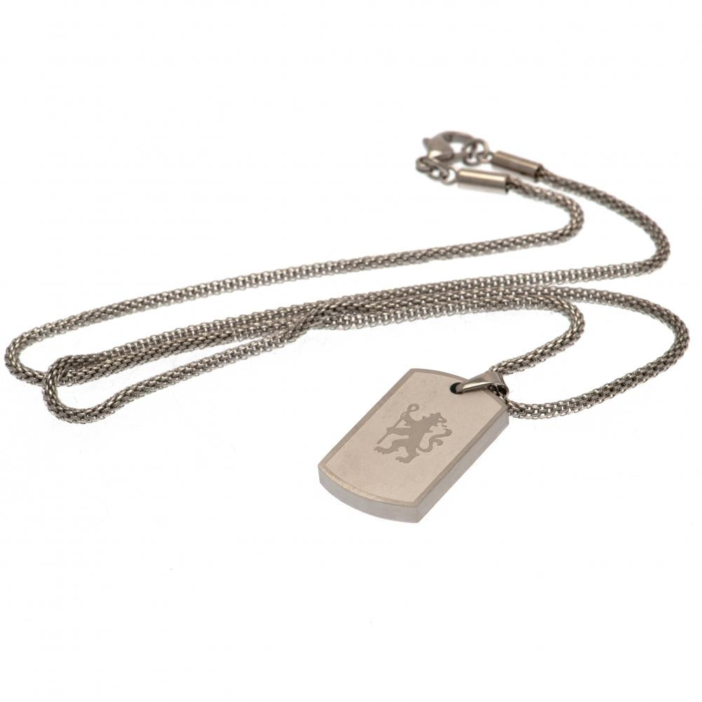 Chelsea Football Club Iconic Stainless Steel Dog Tag with Chain for Pet Owners