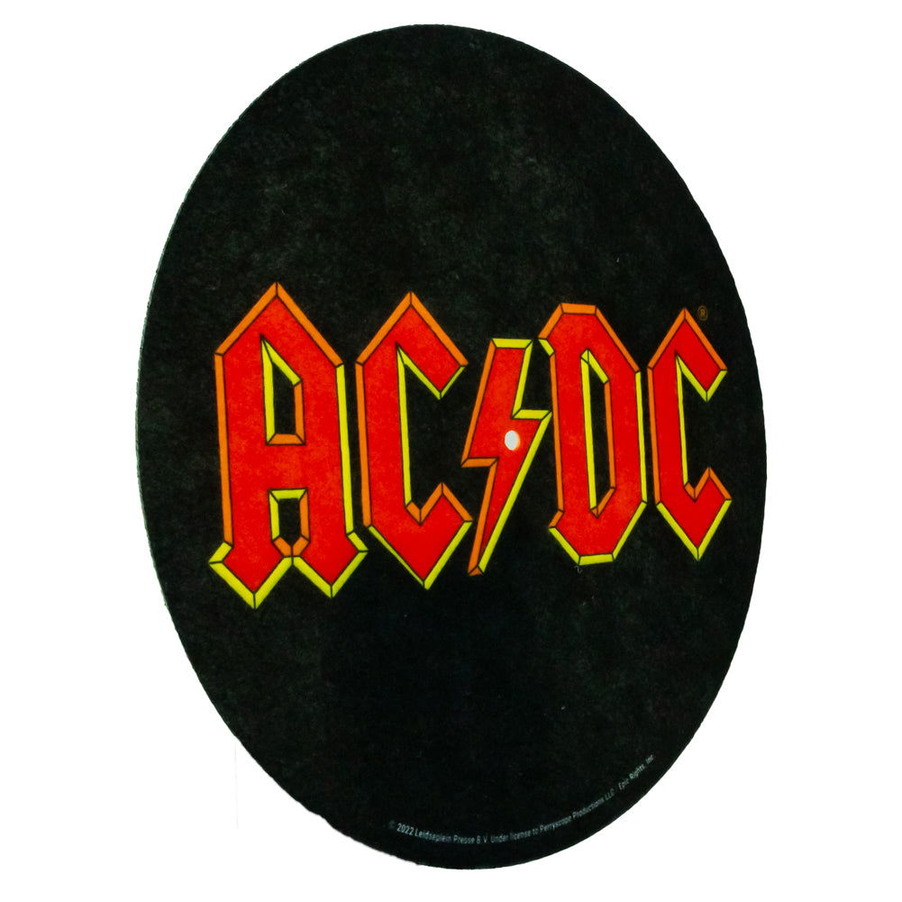 High - quality AC/DC Logo Black Felt Vinyl Record Slipmat
