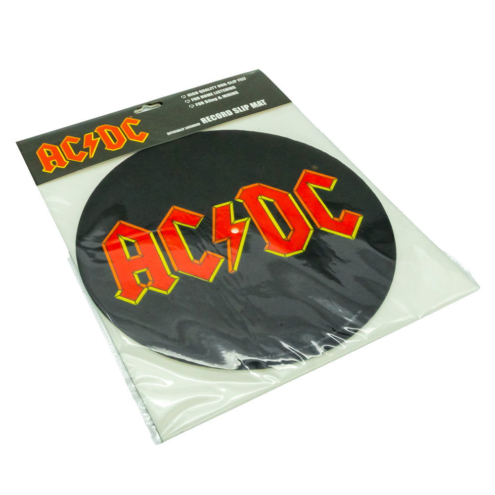 High - quality AC/DC Logo Black Felt Vinyl Record Slipmat