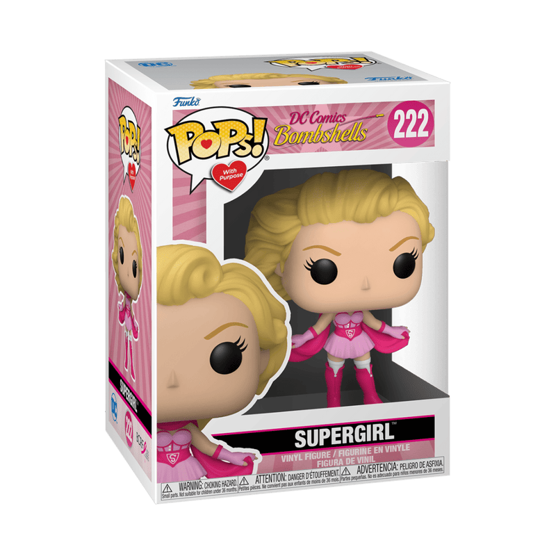 Breast Cancer Awareness Themed Bombshell Supergirl Collectible Funko Pop! Vinyl Figurine