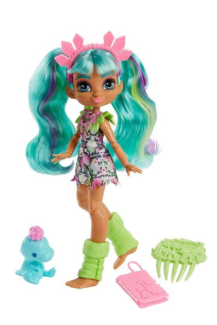 Cave Club Rockelle Doll: Prehistoric Fun with Wild Hairstyles and Dino Pets