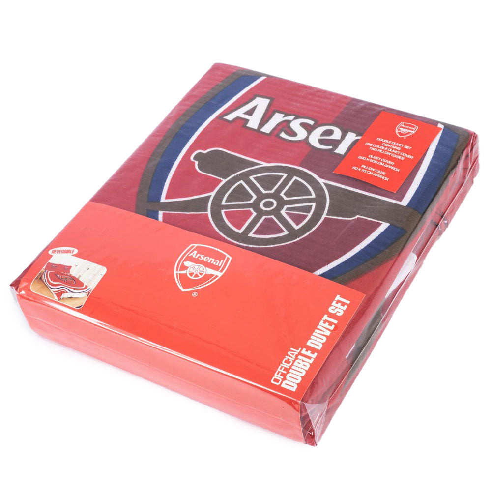 Double-sized Arsenal Football Club Reversible Duvet Set for Bed