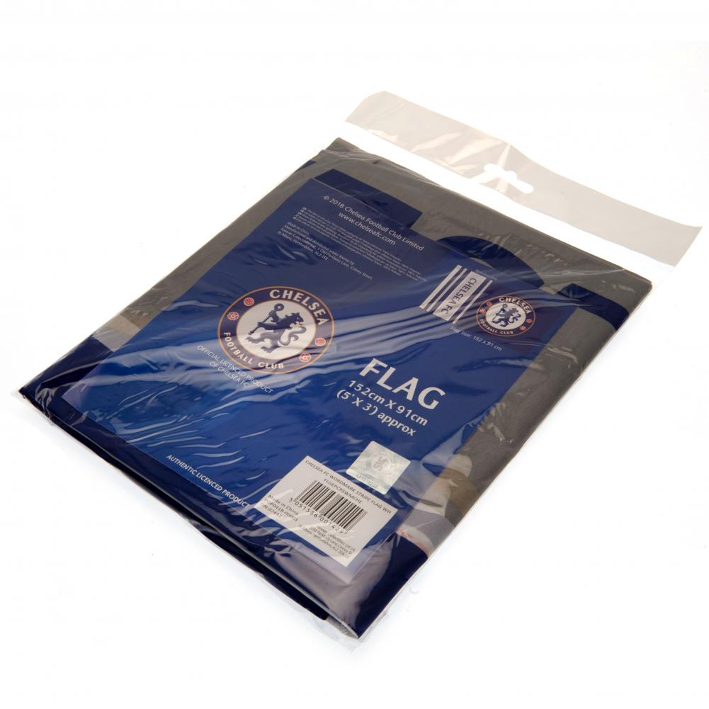 Large Chelsea FC Polyester Supporters Flag with Metal Eyelets