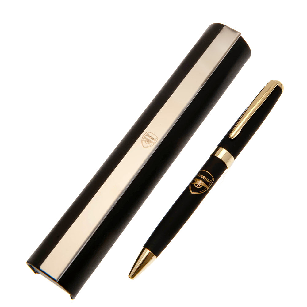 High - Quality Arsenal Football Club Executive Metal Ballpoint Pen with Matching Roll Case