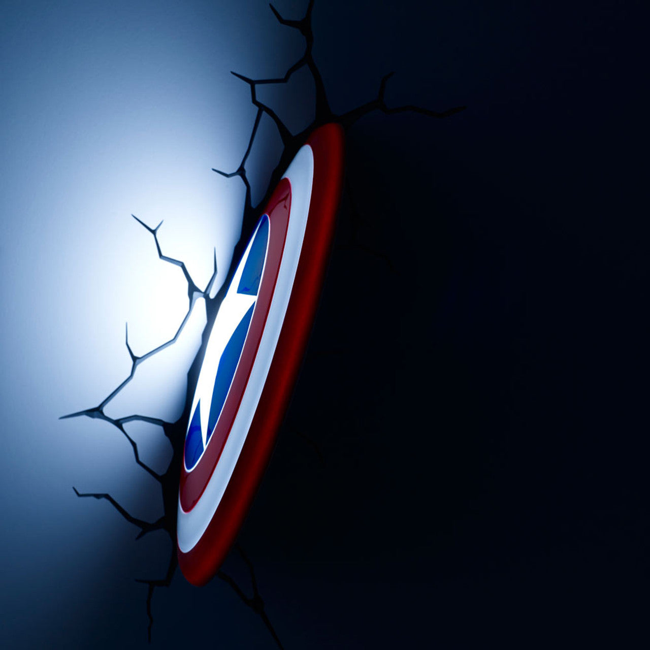 Officially Licensed 3D Deco LED Light Inspired by Captain America's Shield
