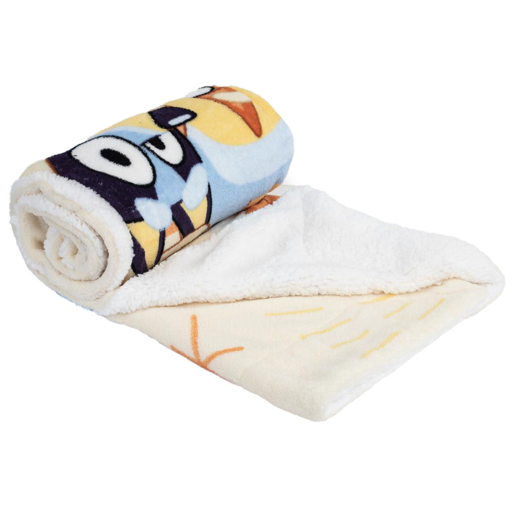Cozy Bluey-themed Sherpa Fleece Blanket for Ultimate Comfort