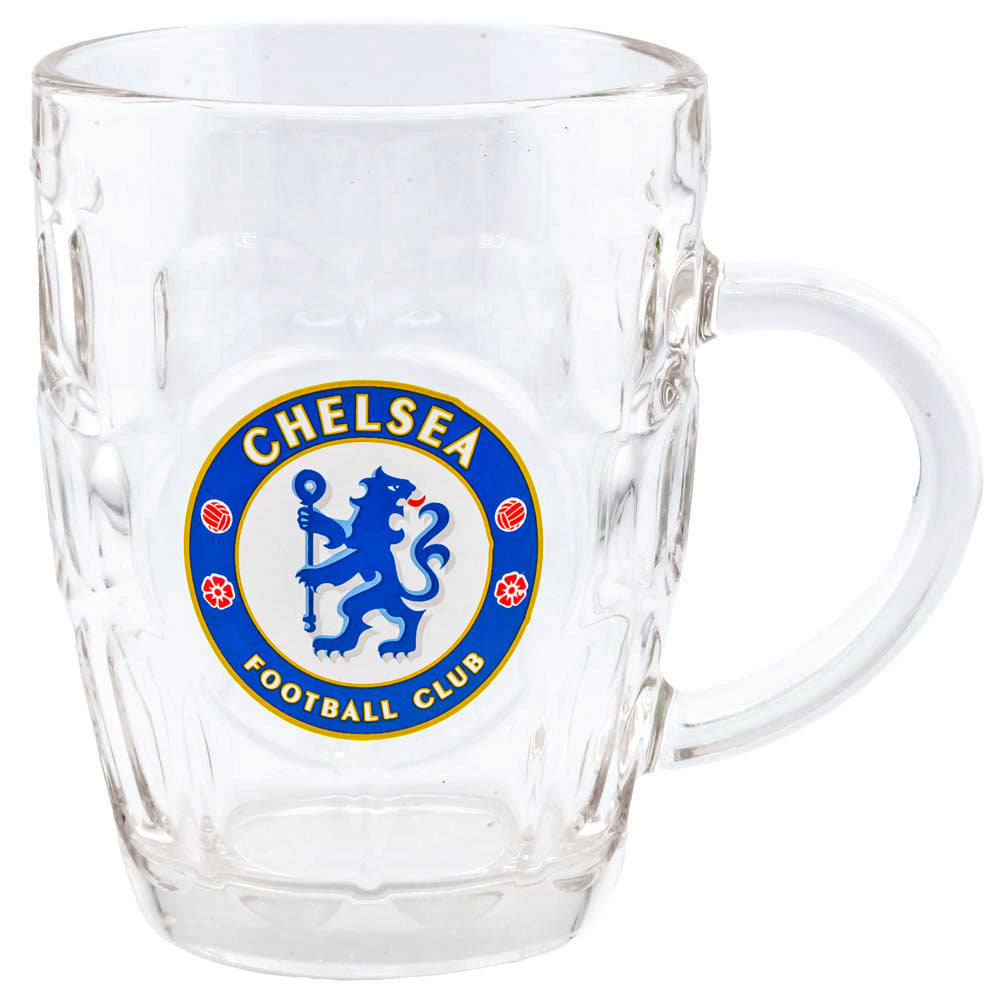 Chelsea Football Club Stylish Dimple Design Pint Glass Tankard