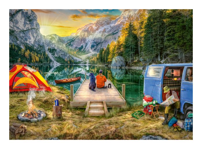 High - Quality Ravensburger 1000 Piece Calm Campside Jigsaw Puzzle for All Ages