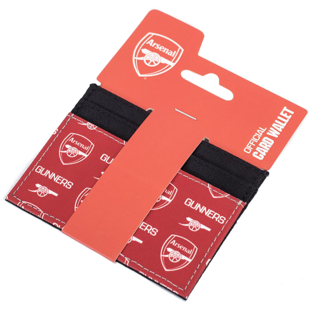 Brushed Canvas Arsenal Coloured Icon Credit Card Holder for Various Cards