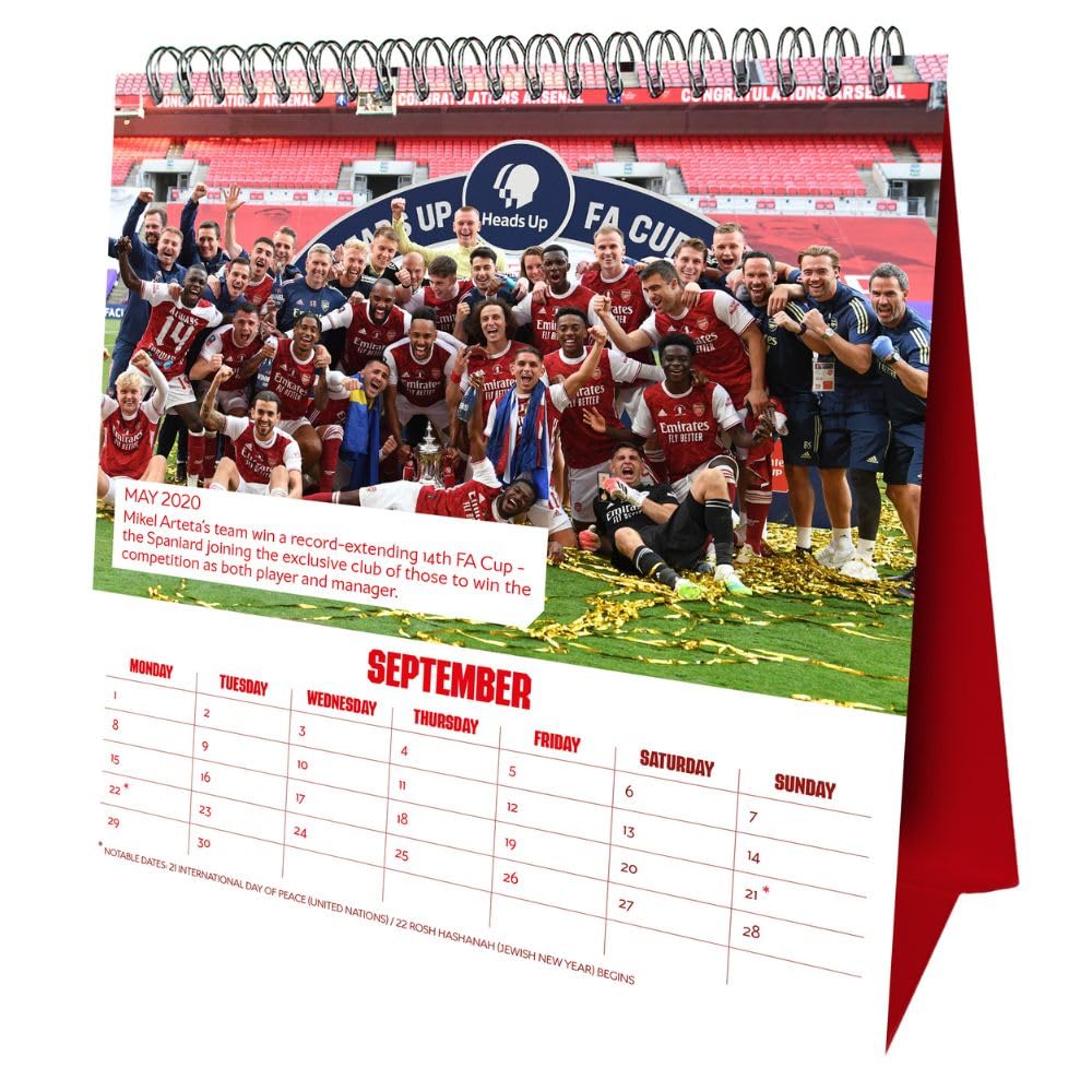 2025 Arsenal FC Desktop Trailblazers Special Edition Calendar