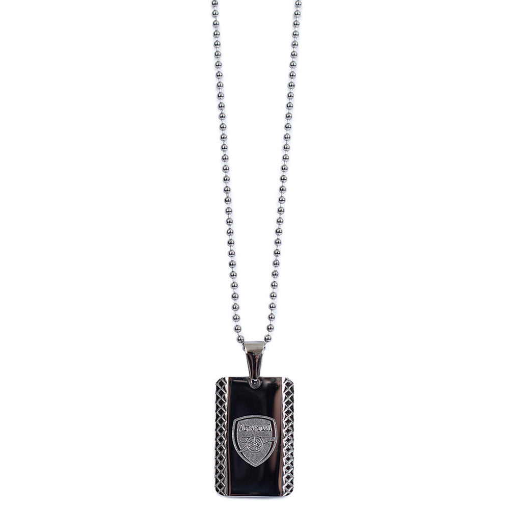 Arsenal Football Club Patterned Stainless Steel Dog Tag with Ball Chain for Pets