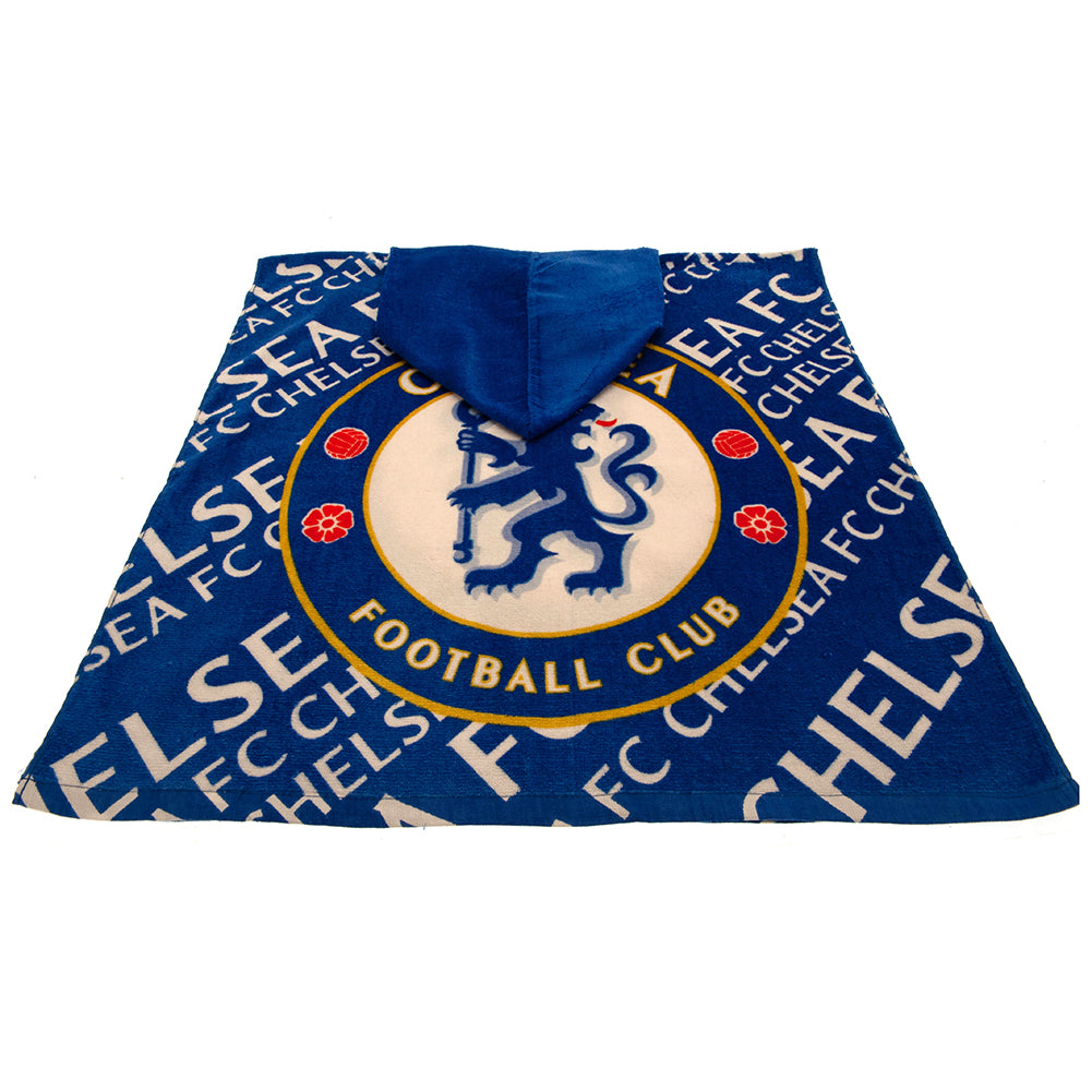 Chelsea Football Club Kids' Cotton Hooded Poncho Towel