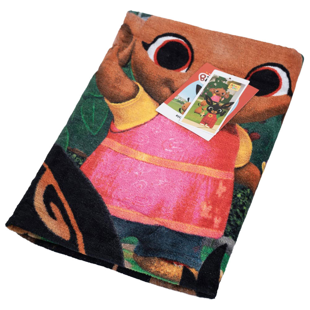 Large and Colorful 100% Cotton Bing Yum Velour Beach Towel