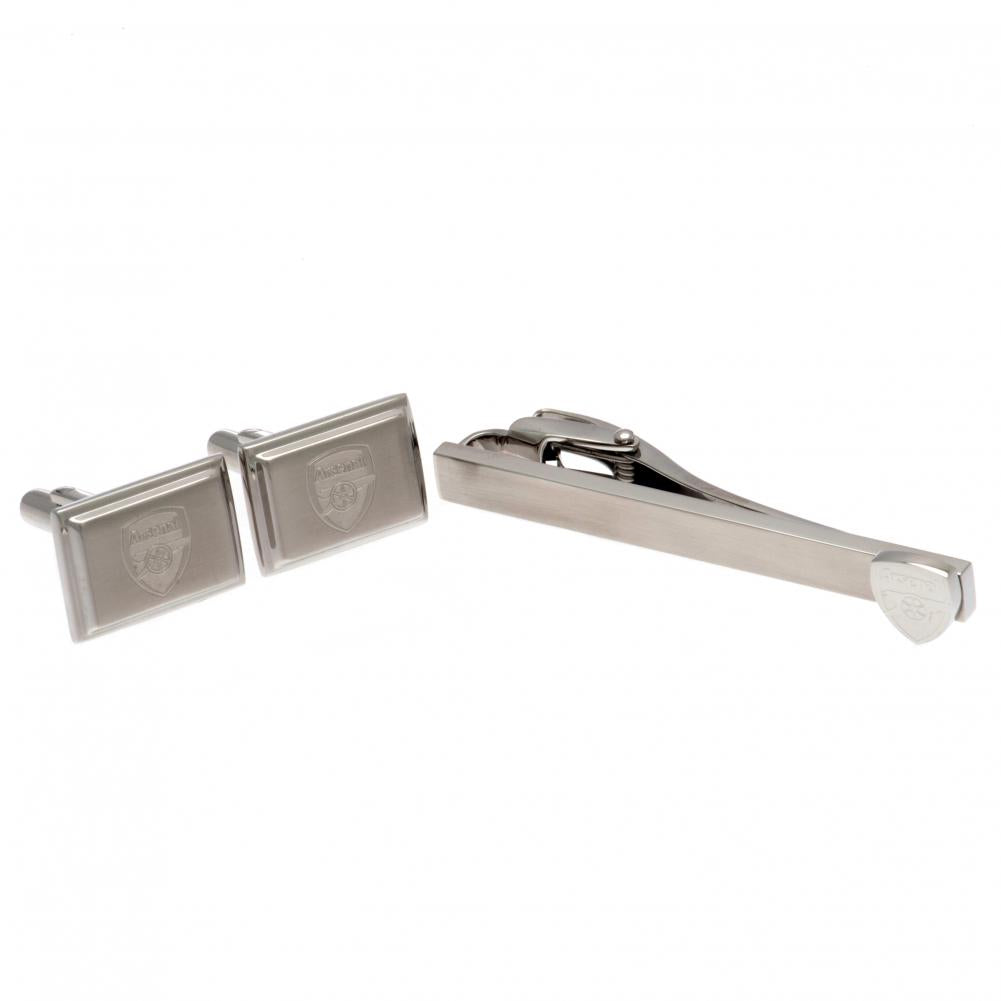 Elegant Arsenal FC Tie Slide and Executive Cufflink Set