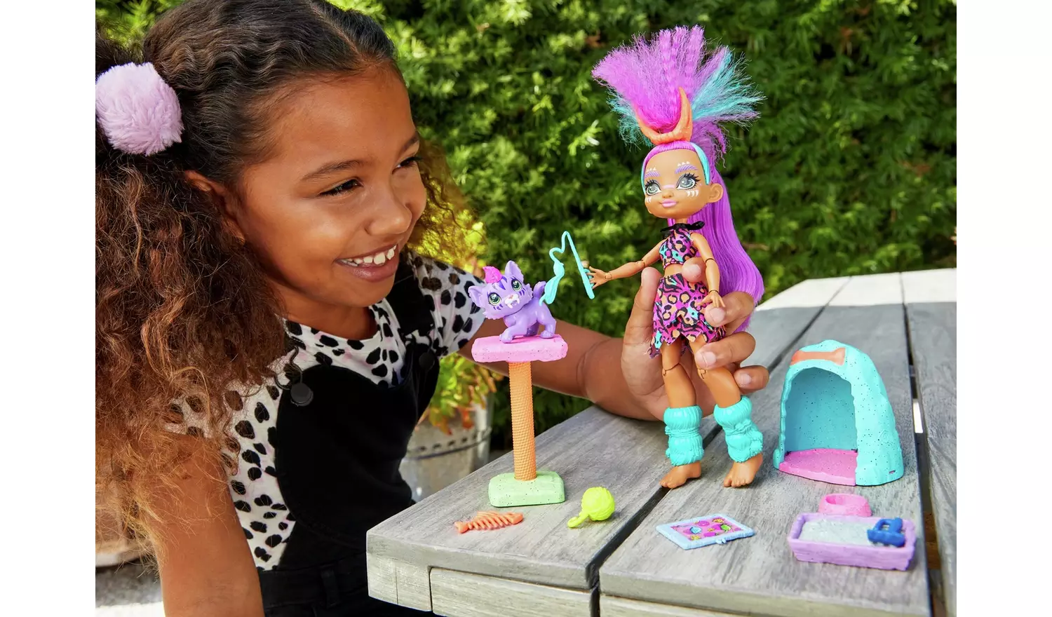 Cave Club Prehistoric Kids' Wild About Cats Playset along with Roaralai Fashion Doll