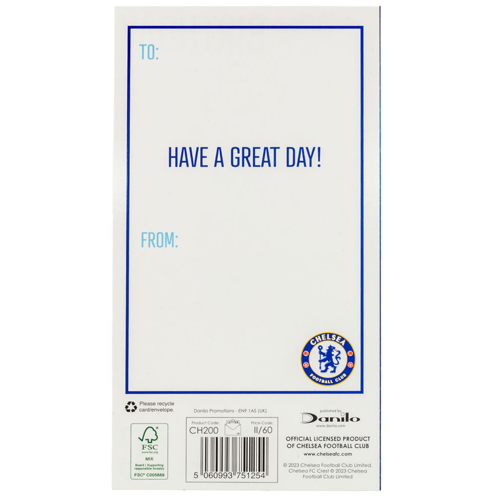 Chelsea Football Club Crest Design Fold - Out Birthday Greeting Card
