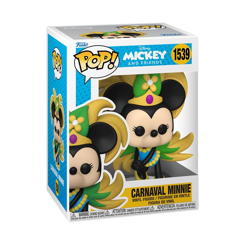 Disney's Funko POP! Vinyl Collectible Figure of Minnie Mouse and Friends in Carnaval Theme