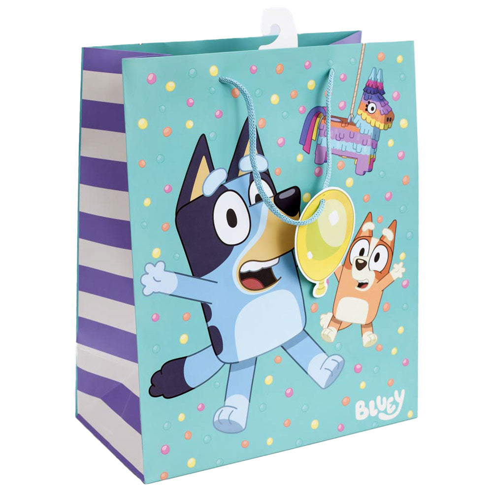 Medium-sized Multi-color Bluey and Bingo Gift Bag with Woven Handles