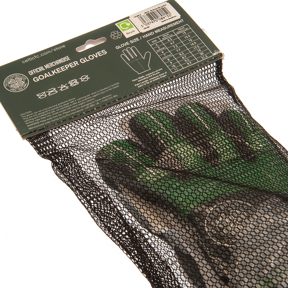 Celtic Football Club Delta Style Goalkeeper Gloves for Kids