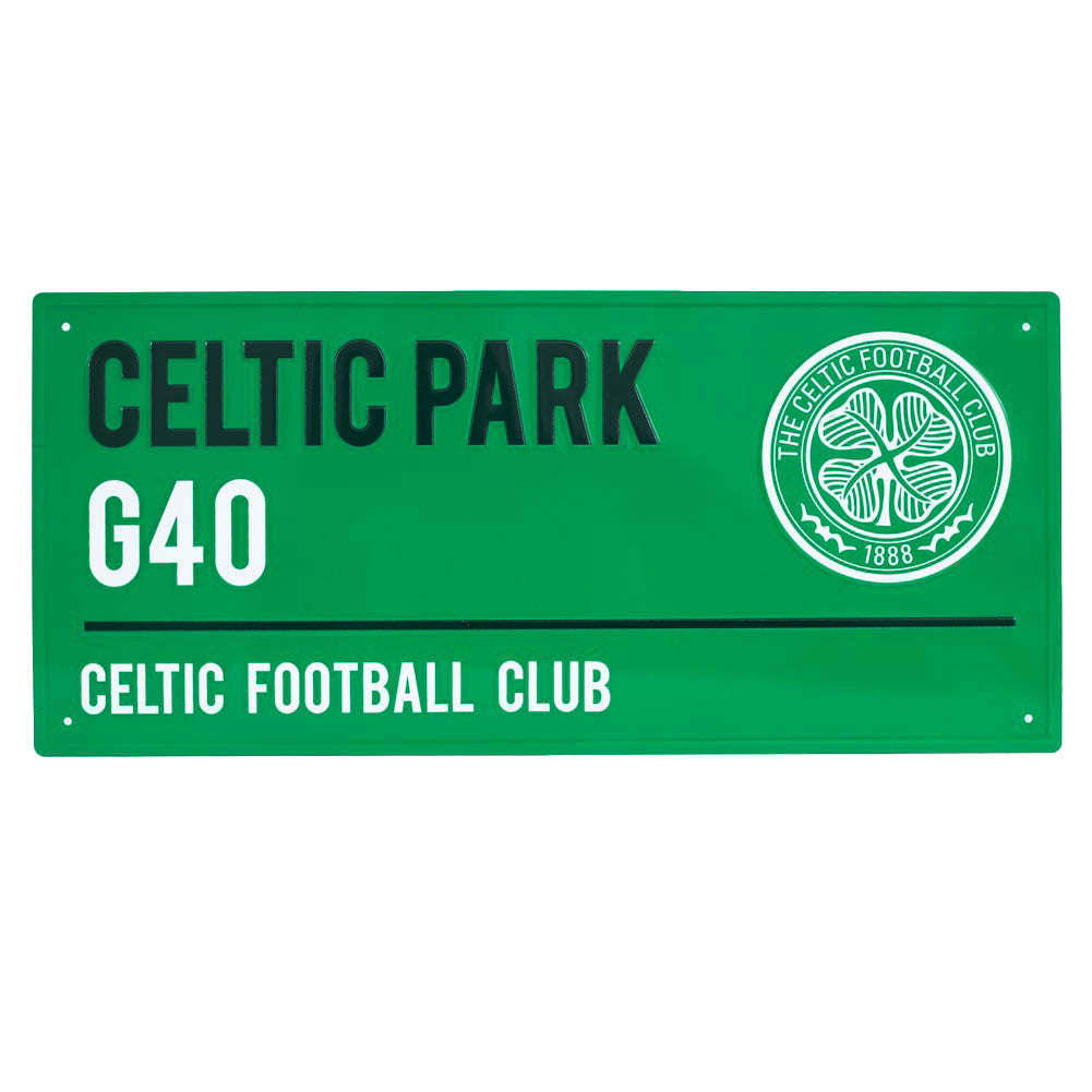 Stamped Metal Celtic FC Colour Street Sign for Wall Decoration