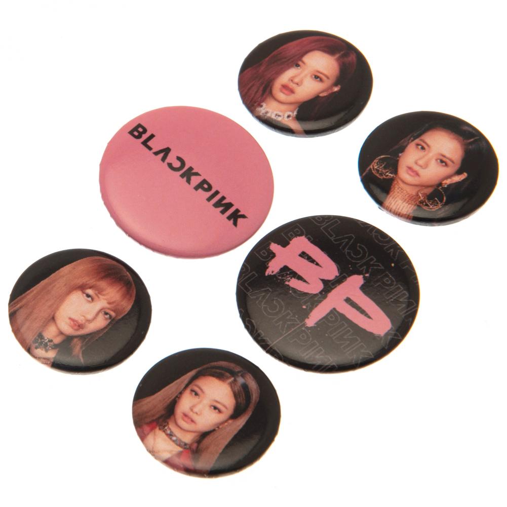Set of Fashionable Blackpink Button Badges for Decorating