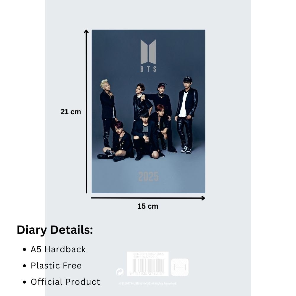 BTS-themed 2025 A5 Hardcover Weekly View Diary
