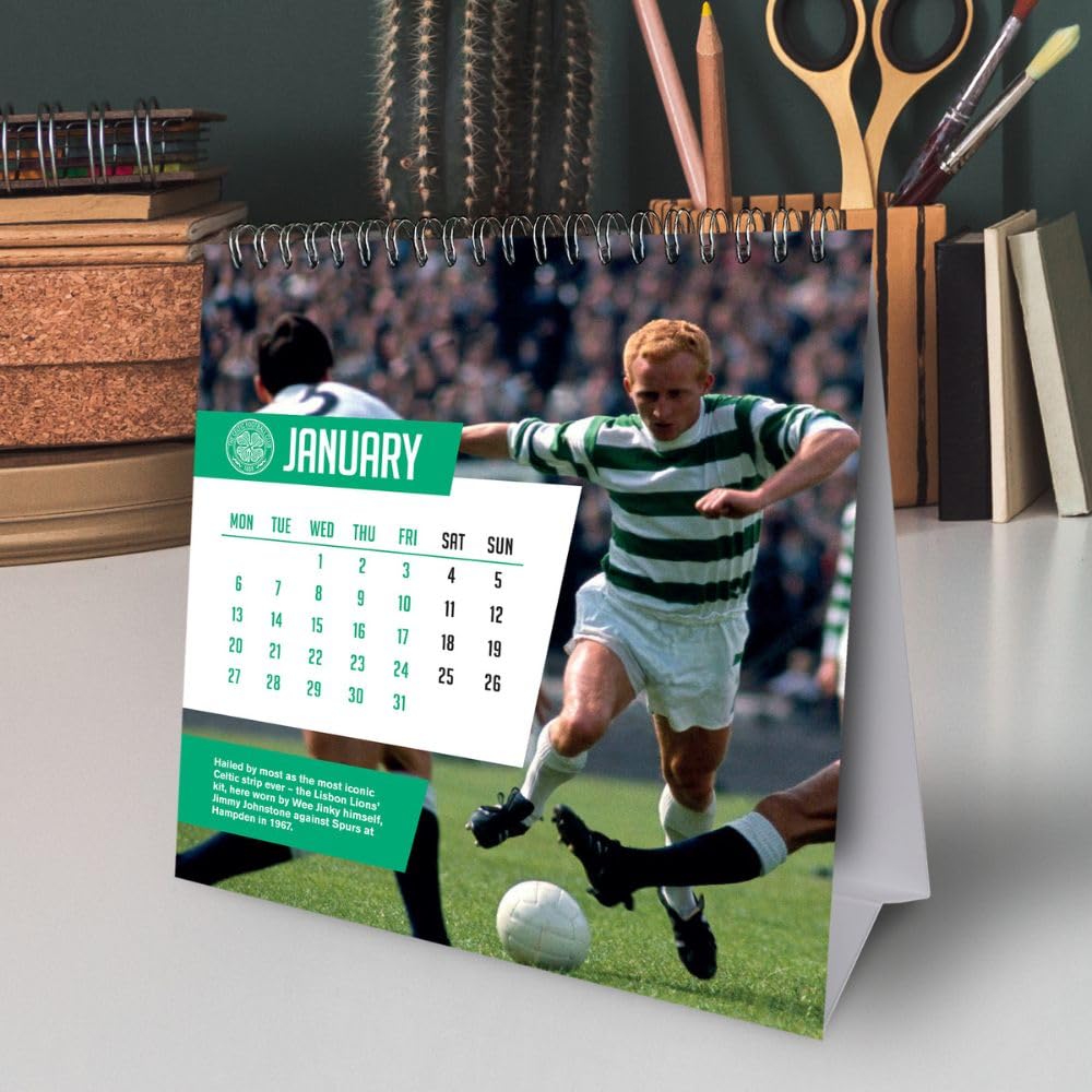 2025 Celtic FC Desktop Easel Calendar with Favorite Players