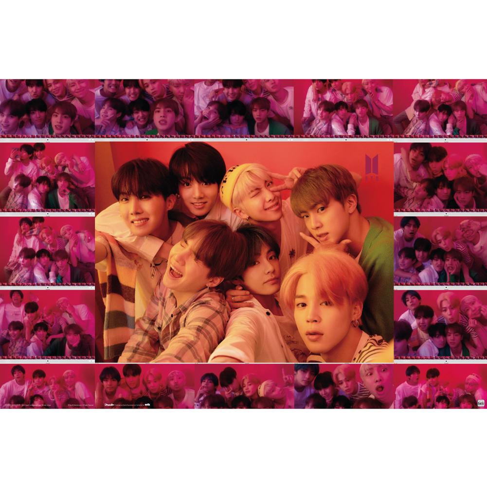 High - Res BTS Selfie Collage Rolled Maxi Poster on 150gsm Gloss Paper